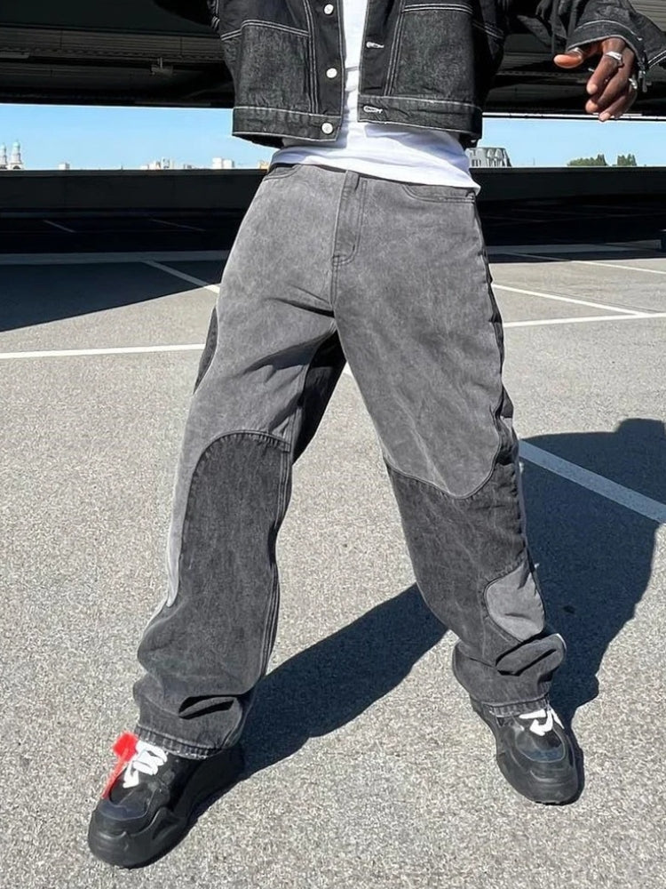 Baggy Grey Wide Bottom Jeans - Image 5