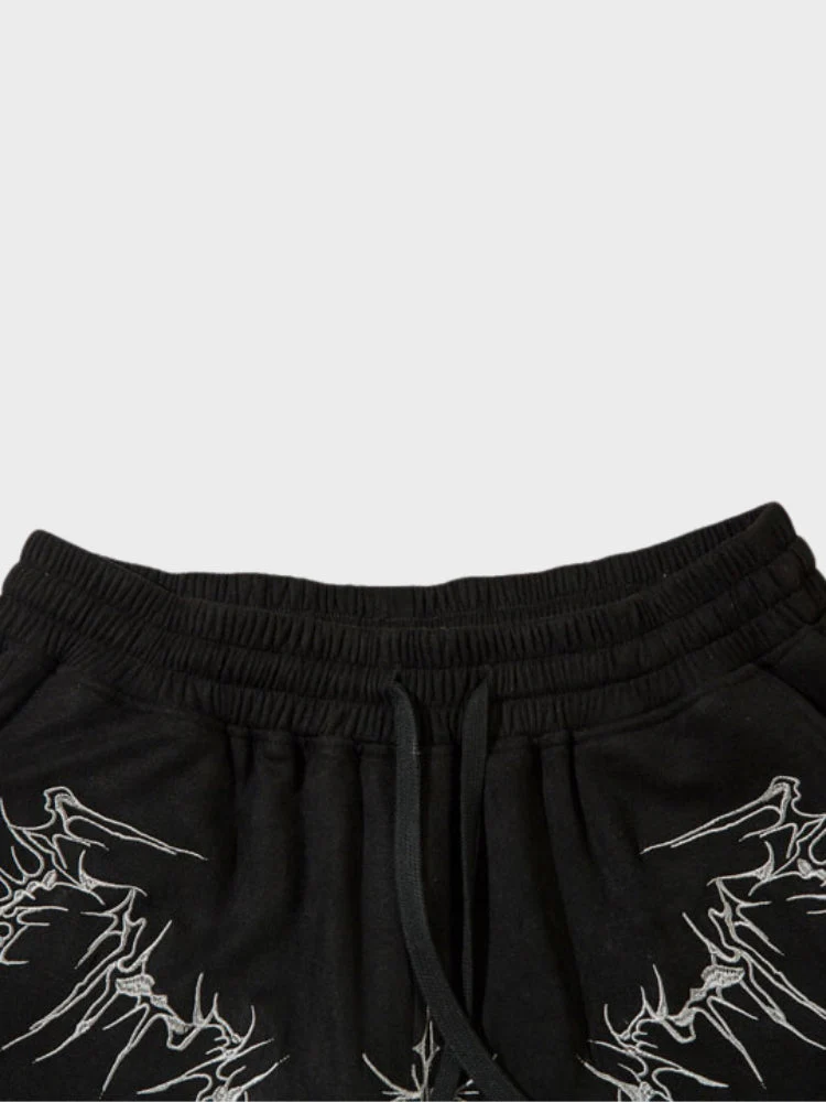 Black Suede Streetwear Shorts - Image 3