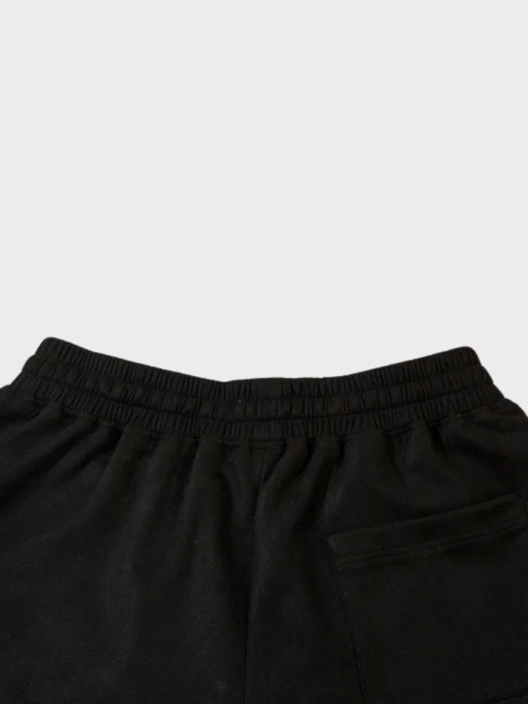 Black Suede Streetwear Shorts - Image 4