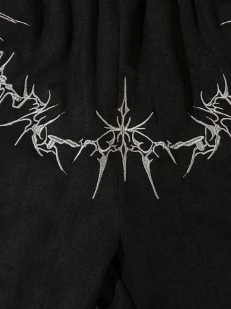 Black Suede Streetwear Shorts - Image 6