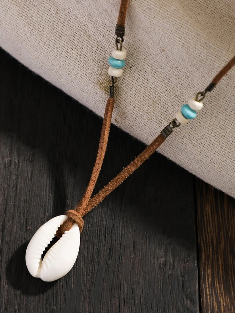 Brown Sea Shell Beach Necklace - Image 3