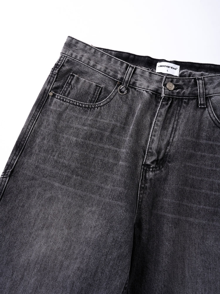 DCRB Baggy Denim Jeans - Black/Grey - Image 13