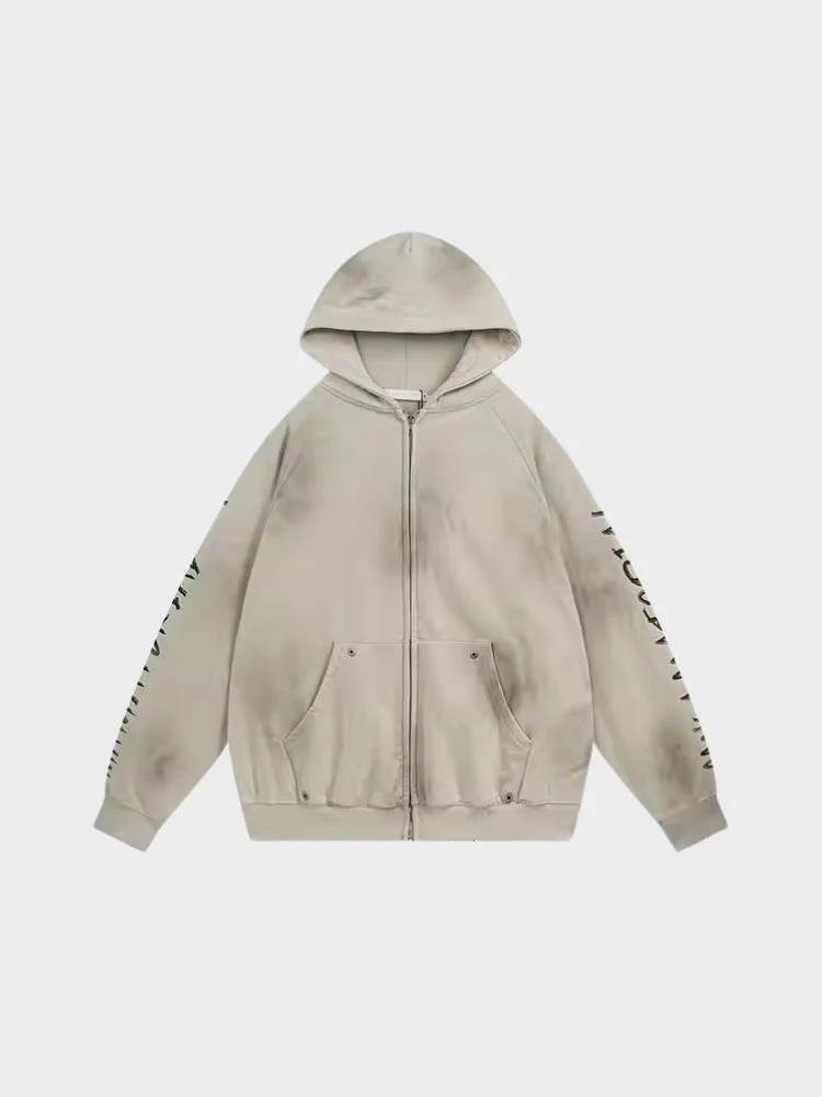 DCRB Distressed Material Zip-Up - Image 4