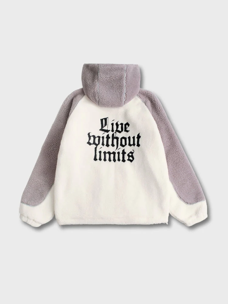 DCRB - Wolf Grey & White Sherpa Ninja Fleece - Image 7