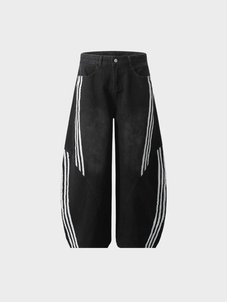 DCRB Striped Barrel Denim Jeans - Image 8