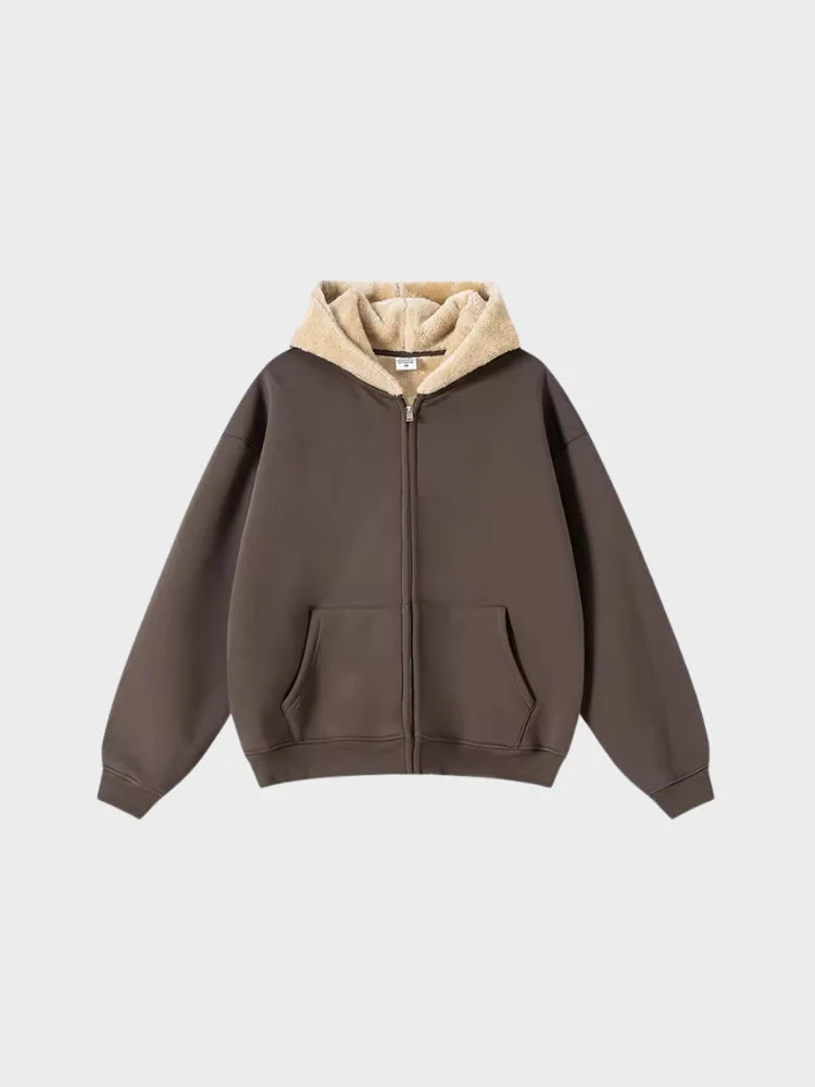 DCRB Zipper with Teddy Hoodie