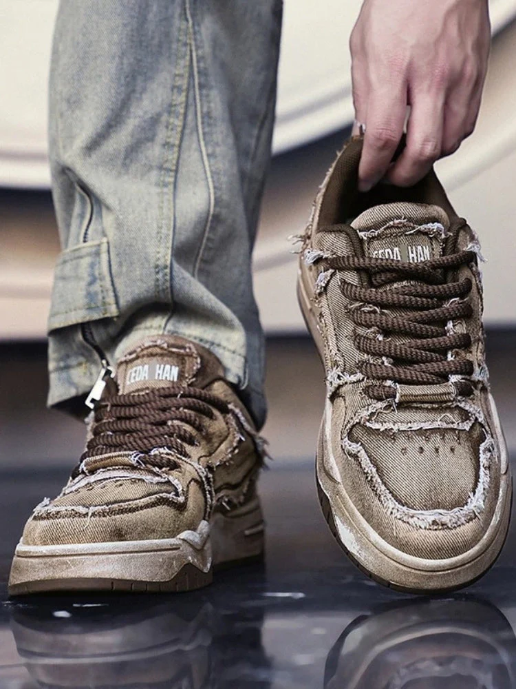 Decarba Washed Denim Sneakers - Image 10