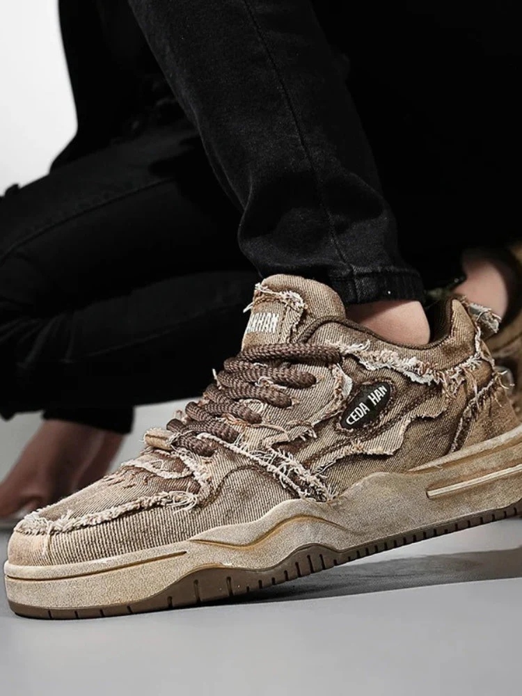 Decarba Washed Denim Sneakers - Image 11