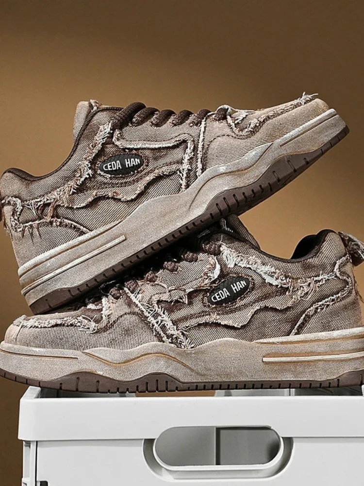 Decarba Washed Denim Sneakers - Image 12