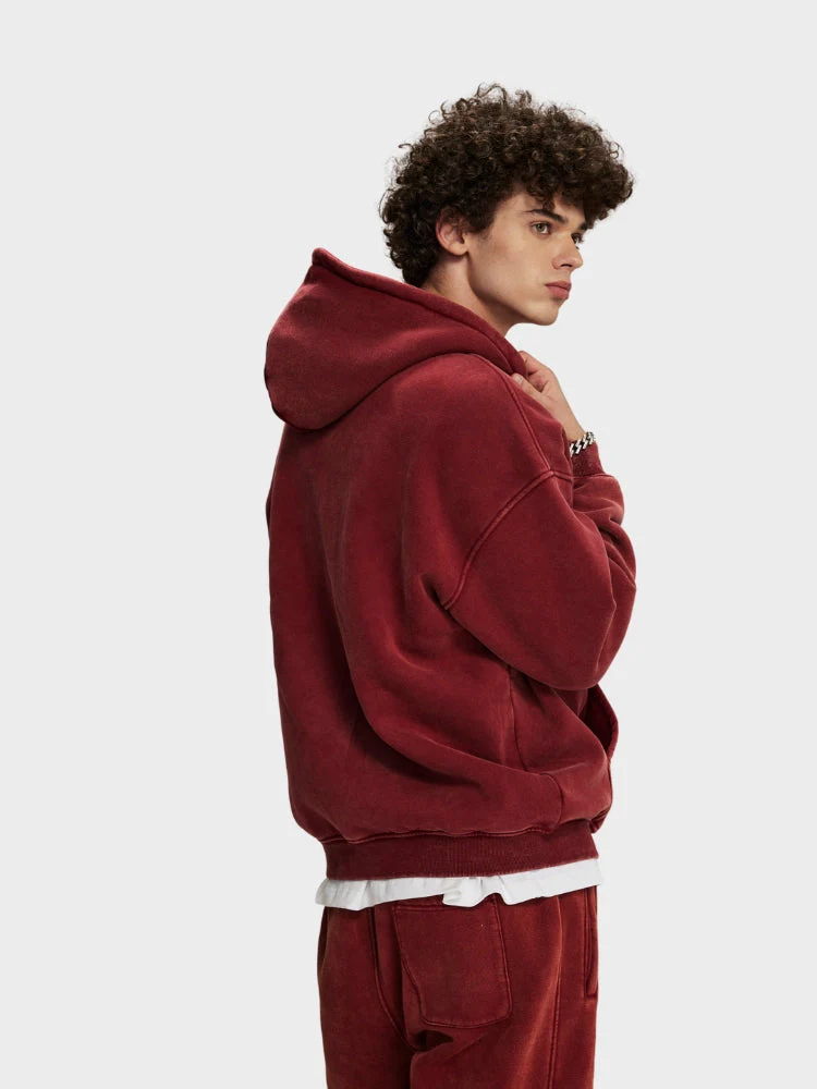 Decarba Washed Hoodie with Zipper - Image 18