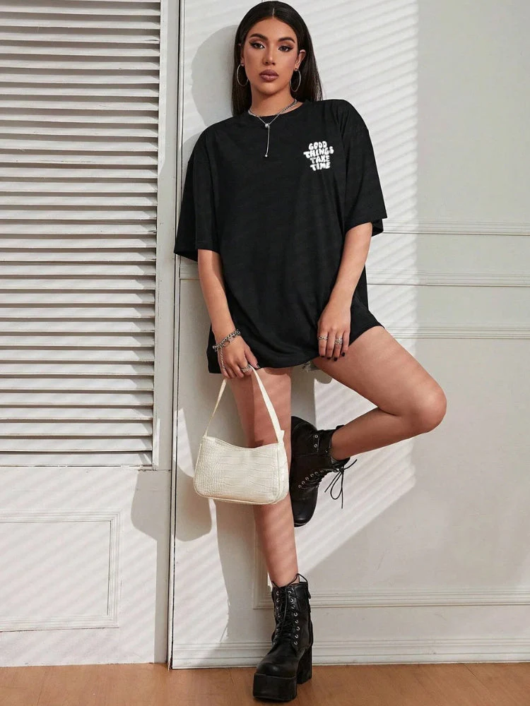 Good Things Take Time Oversized Tee - Image 3