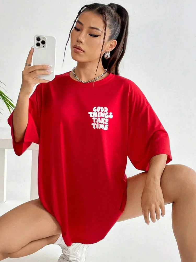 Good Things Take Time Oversized Tee - Image 4