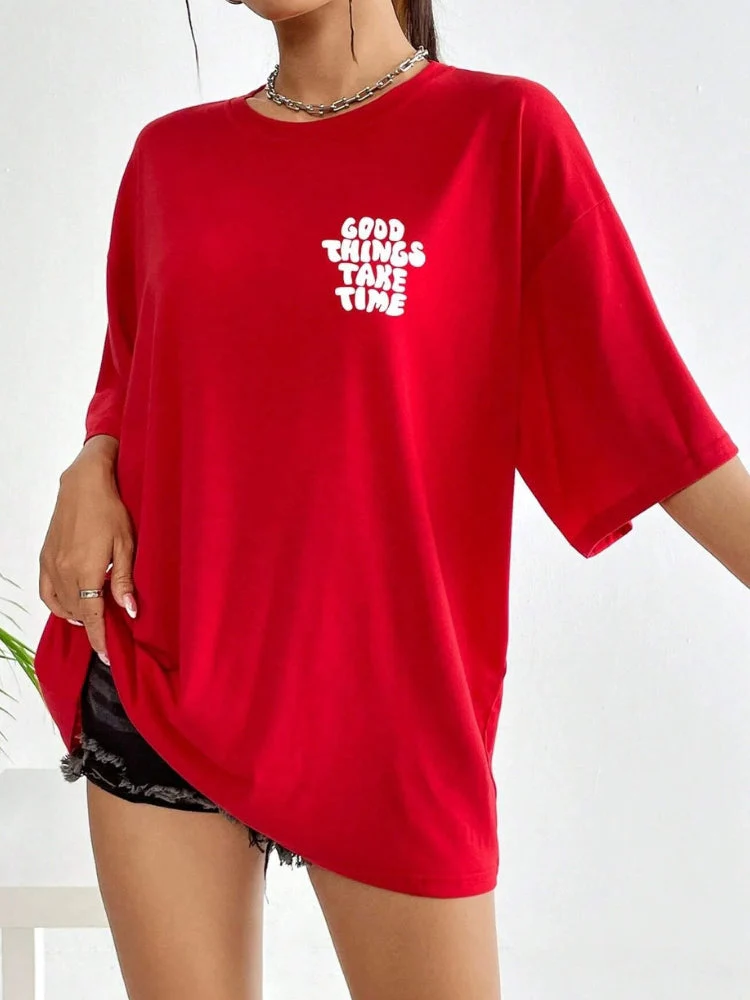Good Things Take Time Oversized Tee - Image 5