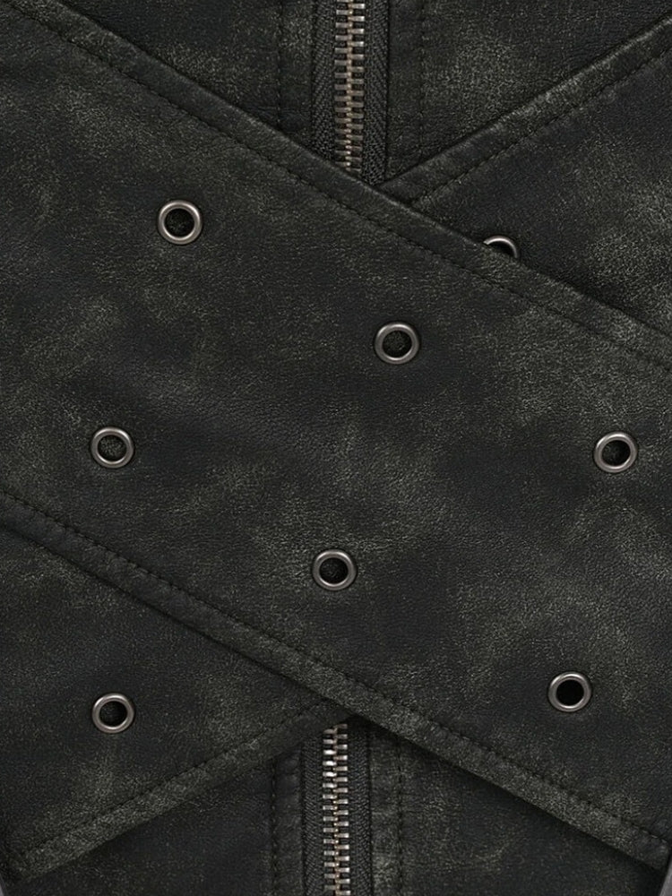 High Waist Metal Buckle Shorts - Image 8