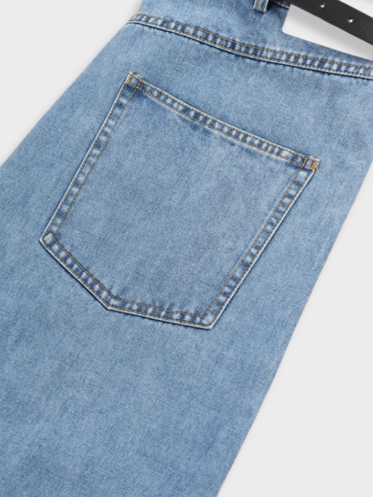 High Wait Half Denim Jeans - Image 6