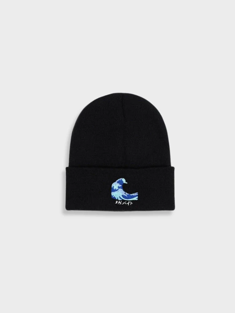Japanese Sea Wave Beanie - Image 2