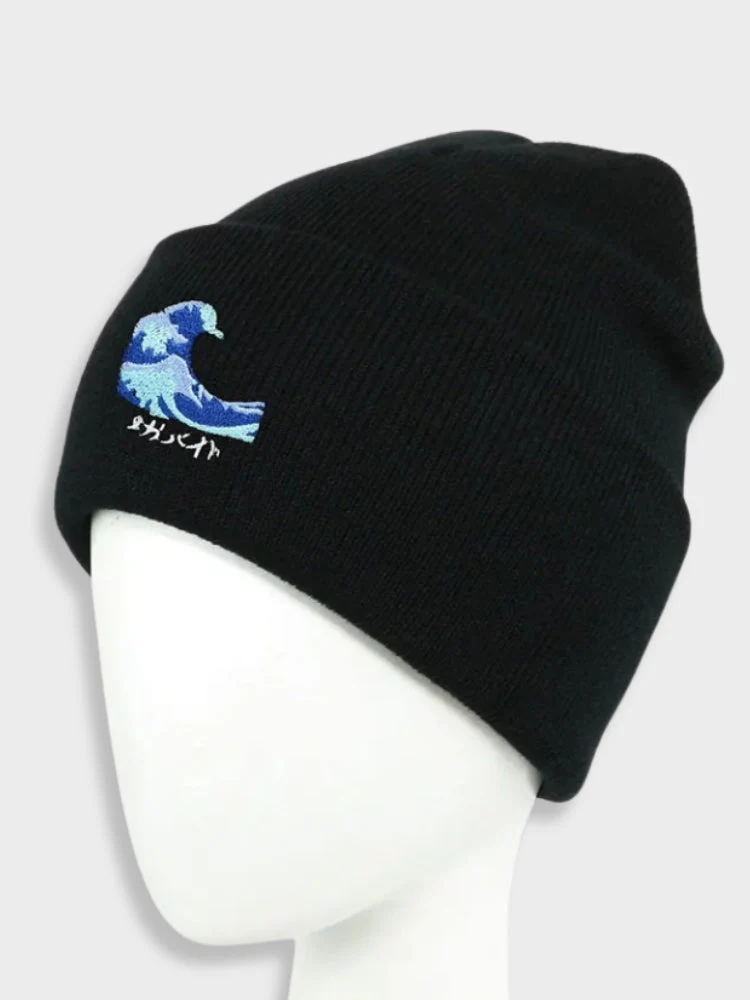 Japanese Sea Wave Beanie - Image 3