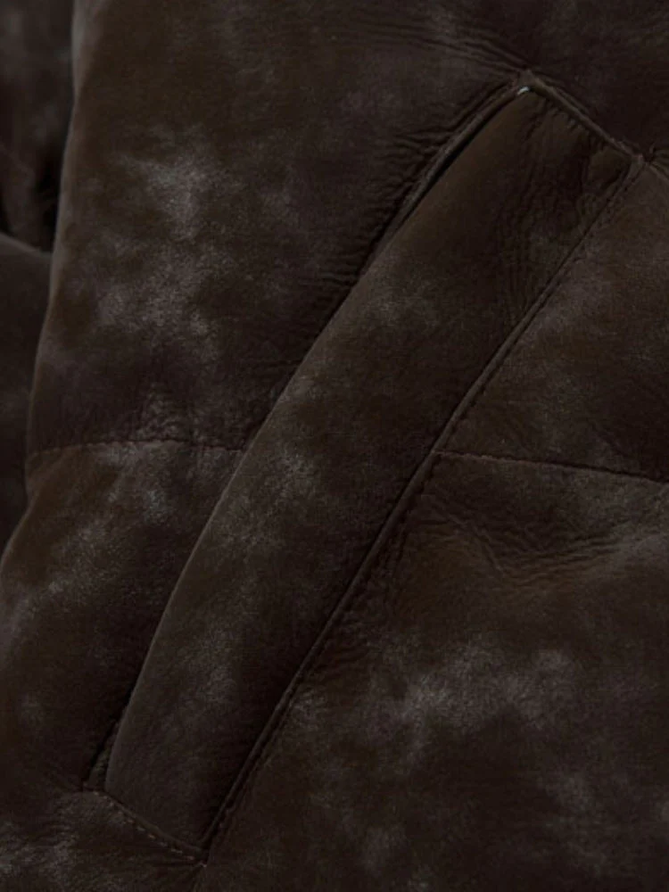 Leather Harajuku Puffer Jacket - Image 5