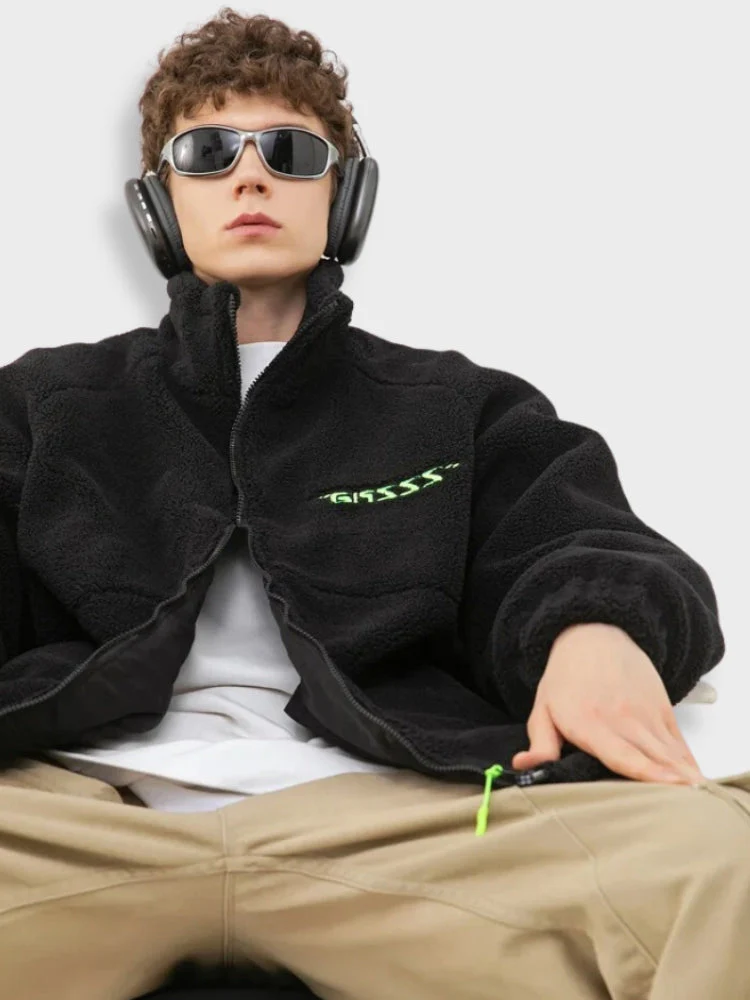 Loose Fit Lamswool Gasss Jacket - Image 11