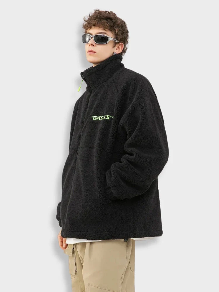 Loose Fit Lamswool Gasss Jacket - Image 9