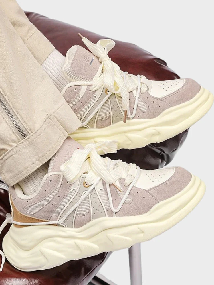 Mixed Laced Up Balance Sneakers - Image 5