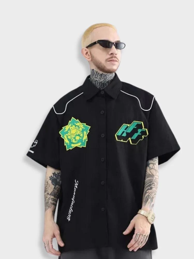 Retro Shirt - Black Work - Image 7