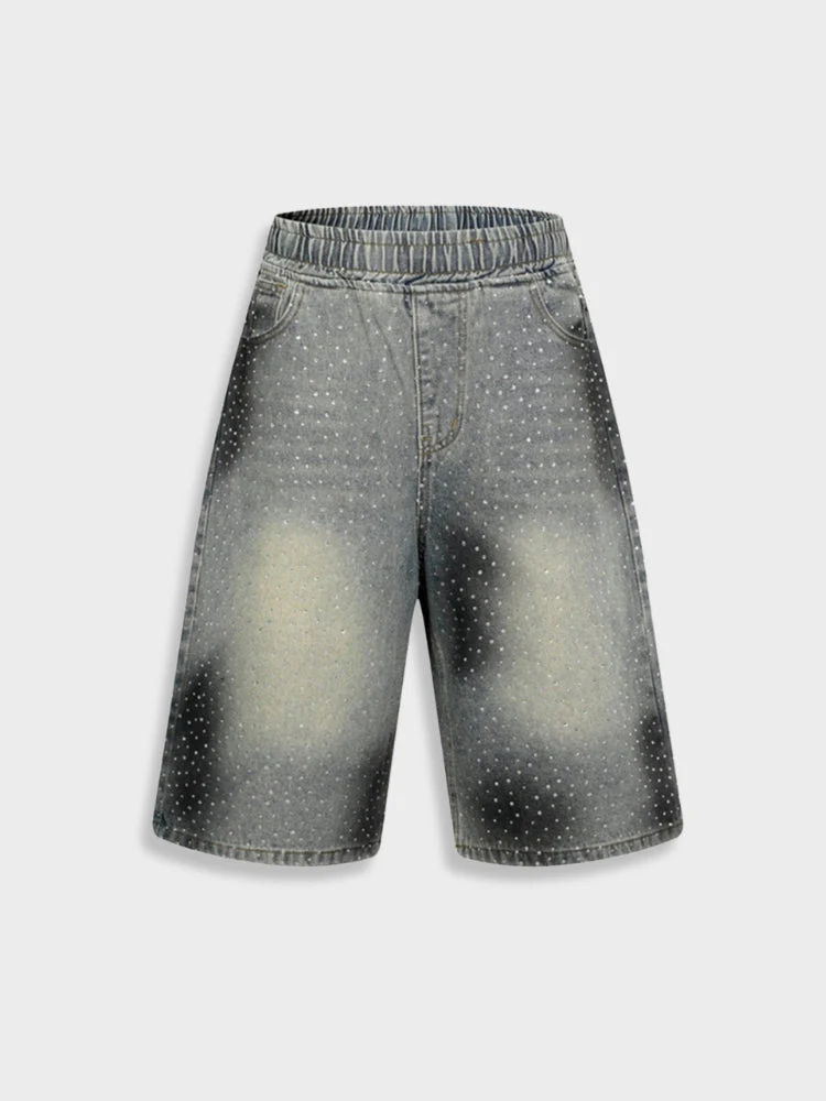 Rhinestone Denim Jorts - Image 8