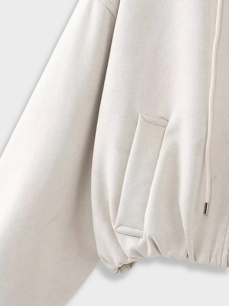 Short Faux Bomber Jacket - Image 4