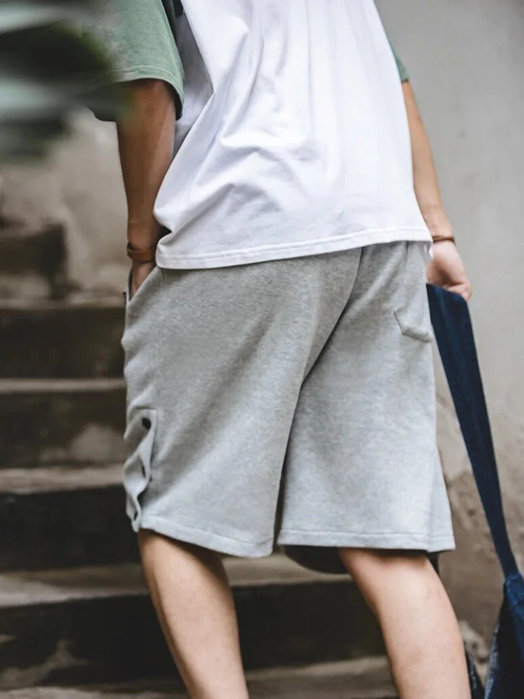 Side Button Relaxing Shorts - Image 3
