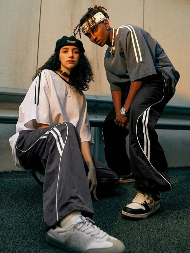 Striped Wide Joggers - Image 4