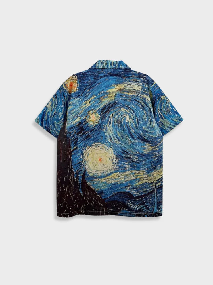 Van Gogh - Starry Night Retro Blouse - Image 2