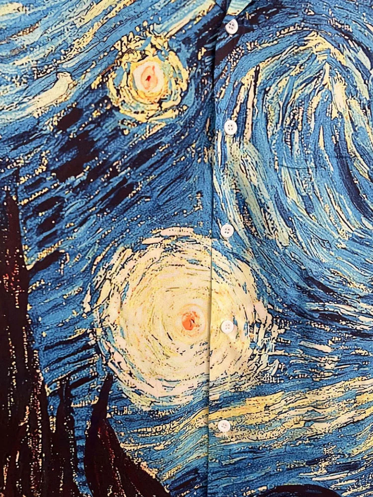 Van Gogh - Starry Night Retro Blouse - Image 5