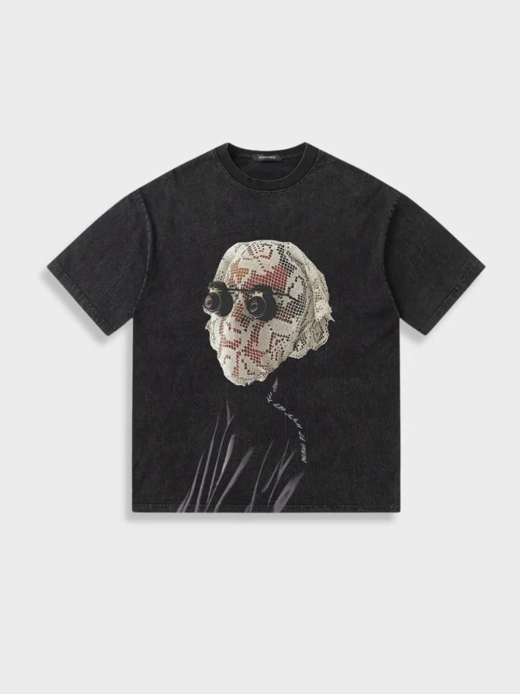 Vintage Lace Mask Tee - Image 11