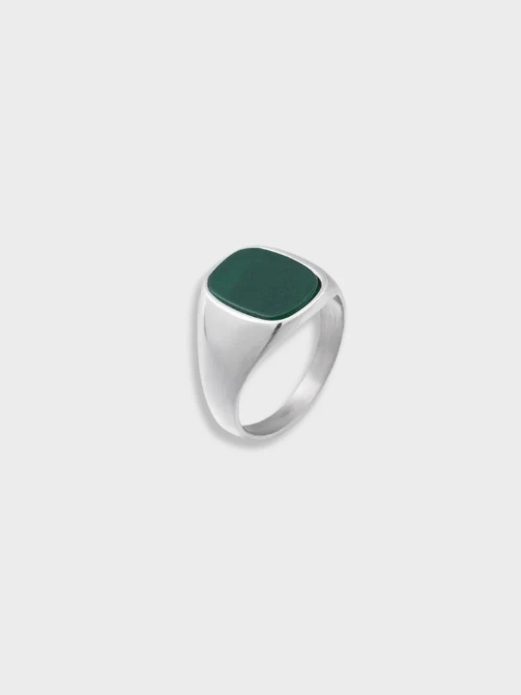 Vintage Square Silver Ring - Image 3