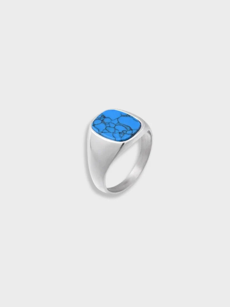 Vintage Square Silver Ring - Image 6