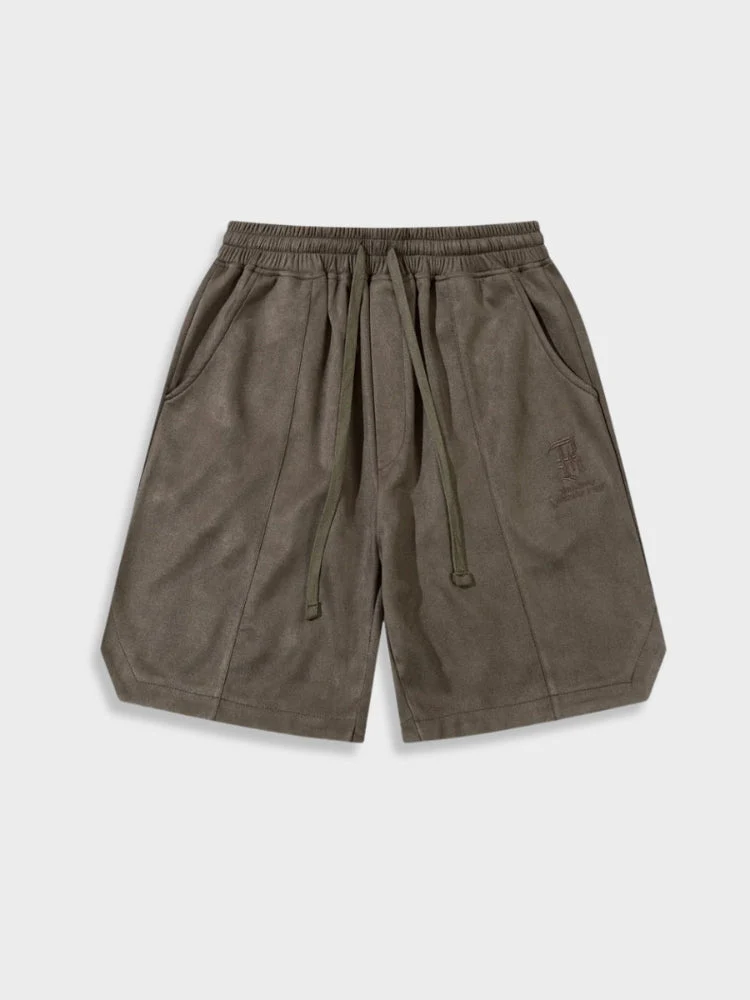 Vintage Suede Streetwear Shorts - Image 3