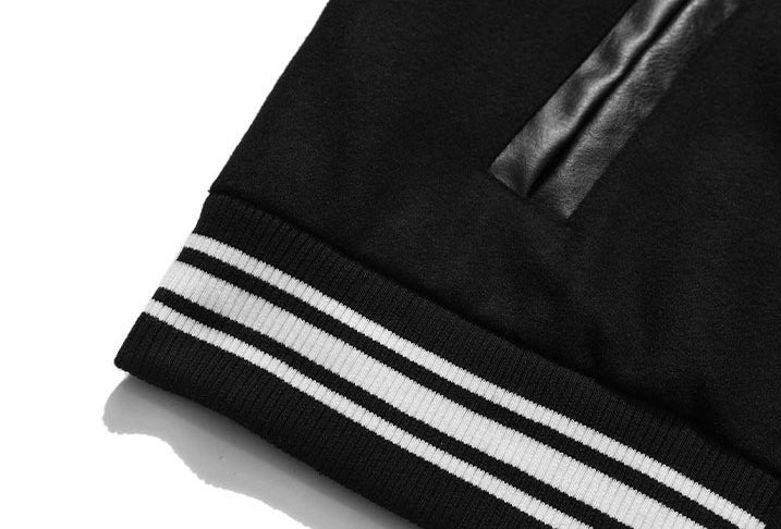 Vintage Varsity Jacket Bone Black - Image 6